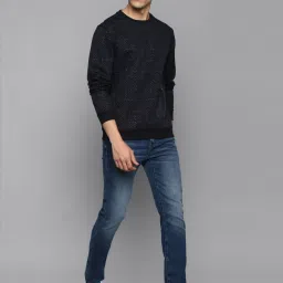 Allen Solly Black Cotton Regular Fit Printed Sweatshirts image 5