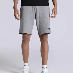 Puma Grey Cotton Regular Fit Printed Shorts image 1
