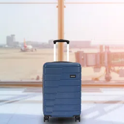 Aeropostale Stout Navy Textured Hard Medium Trolley Bag - 27 cm image 1