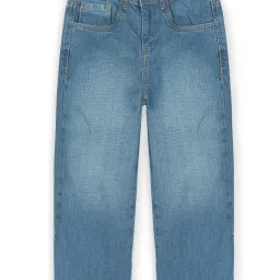 Kiddopanti Kids Blue Solid Jeans image 1