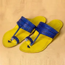 Kalapuri Men's Lemon Kolhapuri Sandals-picture-25