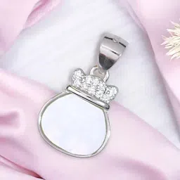 Taraash 925 Sterling Silver Crown Mother of Pearl Pendant-image-99