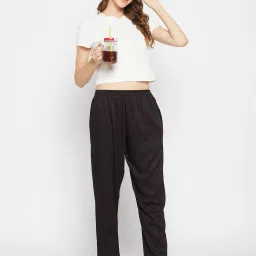 Clovia Black Printed Pyjamas image 4