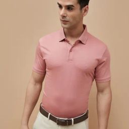 Code By Lifestyle Pink Regular Fit Polo T-Shirt-picture-49