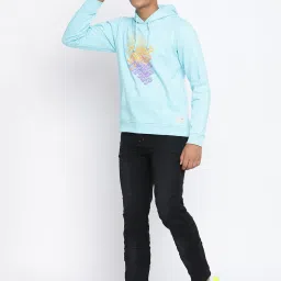 Lil Tomatoes Kids Sky Blue Printed Full Sleeves Sweatshirt image 5