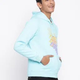 Lil Tomatoes Kids Sky Blue Printed Full Sleeves Sweatshirt image 3