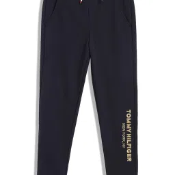 Tommy Hilfiger Kids Blue Solid Trackpants image 1