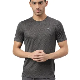 ALCIS Dark Grey Anti-Static Slim Fit Round Neck Running T-Shirt image 1