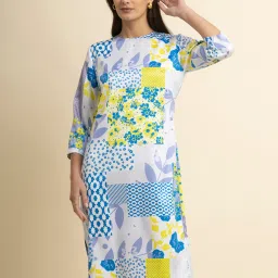 Fablestreet Multicolor Floral Print Shift Dress image 1