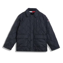 Tommy Hilfiger Kids Blue Quilted Full Sleeves Jacket image 1