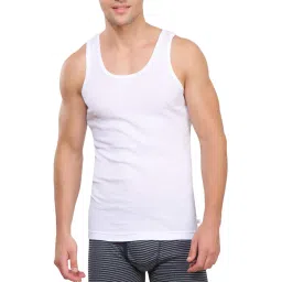 Jockey 8823 Cream Super Combed Cotton Rib Sleeveless Vest with Stay Fresh Properties - Pack of 2 image 1