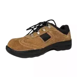 PRIME Steel Toe Safety Shoes Leather Low Ankle Size UK 10 Brown, Suede-picture-33