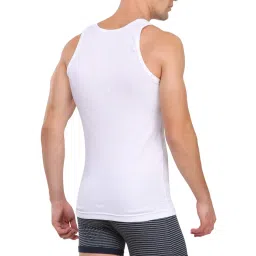 Jockey 8823 Cream Super Combed Cotton Rib Sleeveless Vest with Stay Fresh Properties - Pack of 2 image 2