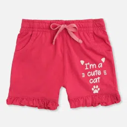 Sweet Dreams Kids Pink Printed Shorts image 1