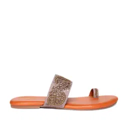 Folksong by W Women's Grey Toe Ring Sandals-image-1