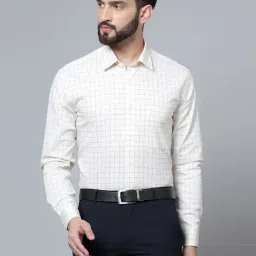 Cantabil Lemon Cotton Regular Fit Checks Shirt-picture-12