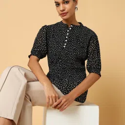 showoffff SHOWOFF Black & White Printed Top image 1