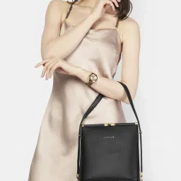 Lavie Luxe Black Luxe Glare Frame Handbag image 1