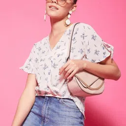 CHIMPAAANZEE Light Pink Floral Print Top image 1