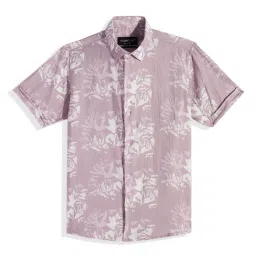 CHARCHIT Boys Levender Cotton Lycra Floral Shirt image 1