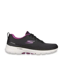 Skechers Women's GO WALK 6 - SPRING HORIZON Black Purple Walking Shoes image 1