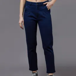 Miss Chase Navy Relaxed Fit High Rise Jeans image 1