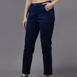 Miss Chase Navy Relaxed Fit High Rise Jeans image 3