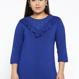 aLL Plus Size Ruffles Detail Full Sleeves Top-picture-21