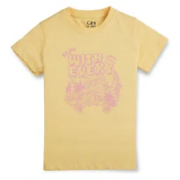 Gini & Jony Kids Yellow Printed Top image 1