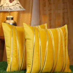 HOSTA HOMES Peach Polyester Cushion Covers - Set of 2 image 1