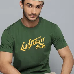 Levis Men Brand Logo Printed Pure Cotton T-shirt-image-30
