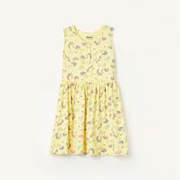 Fame Forever by Lifestyle Kids Yellow Cotton Printed Dress-picture-24