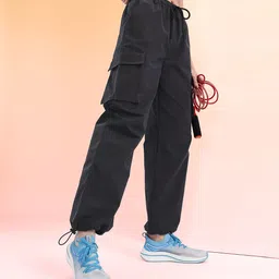 HRX by Hrithik Roshan Women Rapid-Dry Cargo Style Track Pants-picture-5