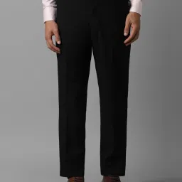 Louis Philippe Black Slim Fit Trousers image 1