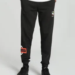 Puma Black Cotton Regular Fit Printed Sports Joggers-picture-40