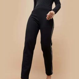 Code by Lifestyle Black Plain Pants-picture-9