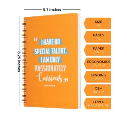 Doodle Collection "Curious Mind" A5 Wiro-Bound Undated Daily Planner Diary image 3