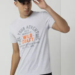 Wildcraft White Cotton Regular Fit Printed T-Shirt image 3