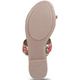 Mochi Women's Antique Gold Toe Ring Sandals image 4