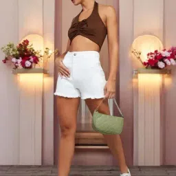 Dolce Crudo White Regular Fit Shorts image 4