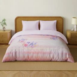 Spaces Cotton Violet Floral 180 TC Double Size Quilts & Comforters-picture-20