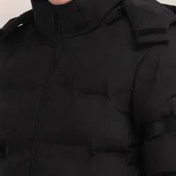 U.S. Polo Assn. Black Regular Fit Quilted Hooded Jacket image 5