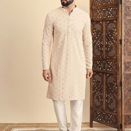 House of Pataudi Embroidered Straight Kurtas-picture-38