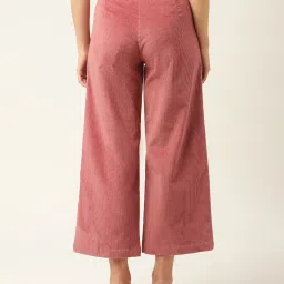 Elle Peach Regular Fit Pleated Trousers image 2