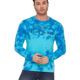 Being Human Blue Full Sleeves Printed Sweatshirt image 1