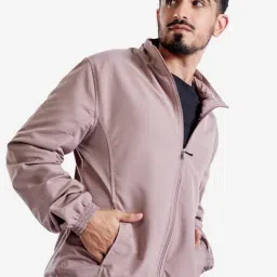 Domyos by Decathlon Light Beige Dry Fit Fitness Tracksuit Jacket-image-0