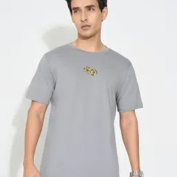 Sf Jeans By Pantaloons Grey Slim Fit Printed T-Shirt-picture-31