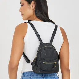 Styli Geometric Print Front Pocket Backpack-image-2