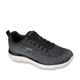 Skechers Men's SUMMITS - WARRICK Black White Casual Lace Up Shoe image 2
