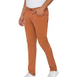 Being Human Tan Solid Mid Rise Jeans image 3